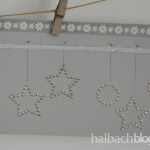 DIY-Idee halbachblog: Weihnachtskarten basteln mit selbstklebenden Glitzer- und Filzstickern