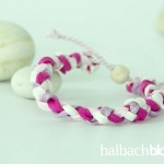 DIY-Idee halbachblog: geflochtenes Armband in matter Baumwolloptik