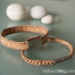 DIY-Idee halbachblog: Korkstoff Armband nähen in zwei Varianten