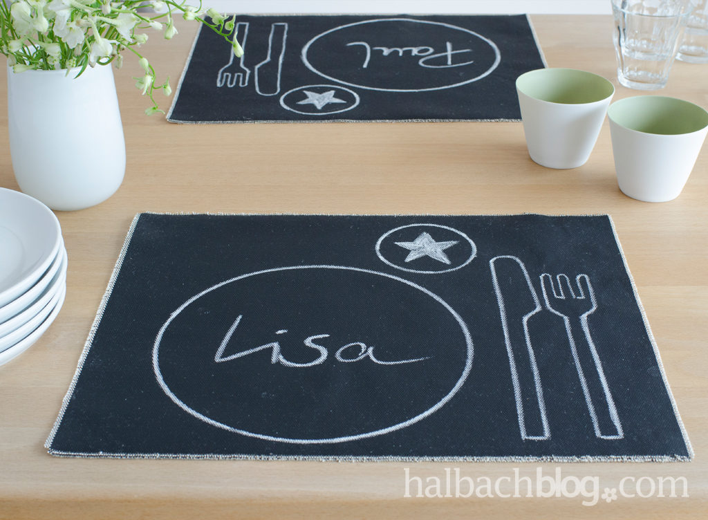 DIY Tischset Aus Tafelstoff Halbachblog