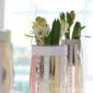 Pastellbunte Bänder-Blumenampeln