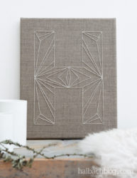 Buchstaben sticken: Geo-Faden-Letter