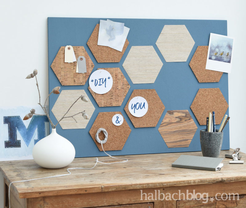 Wall Art: Kork-Holzfurnier-Memoboard