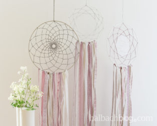 Modern Romantic: Traumfänger DIY mit Bändern