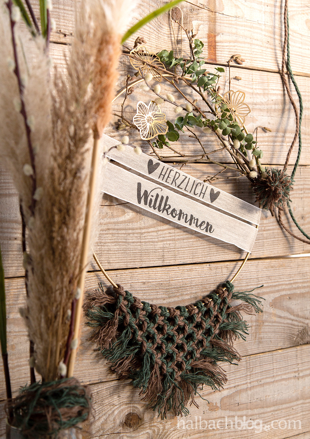 Hoop Lettering Makramee-Hoop mit Lettering · Halbachblog