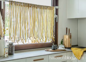 DIY-Vorhang aus Pompon-Schnur